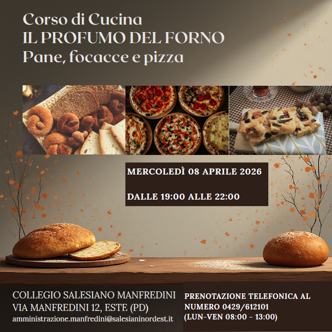 corso di cucina "PROFUMO DEL FORNO" pane, focacce e pizza