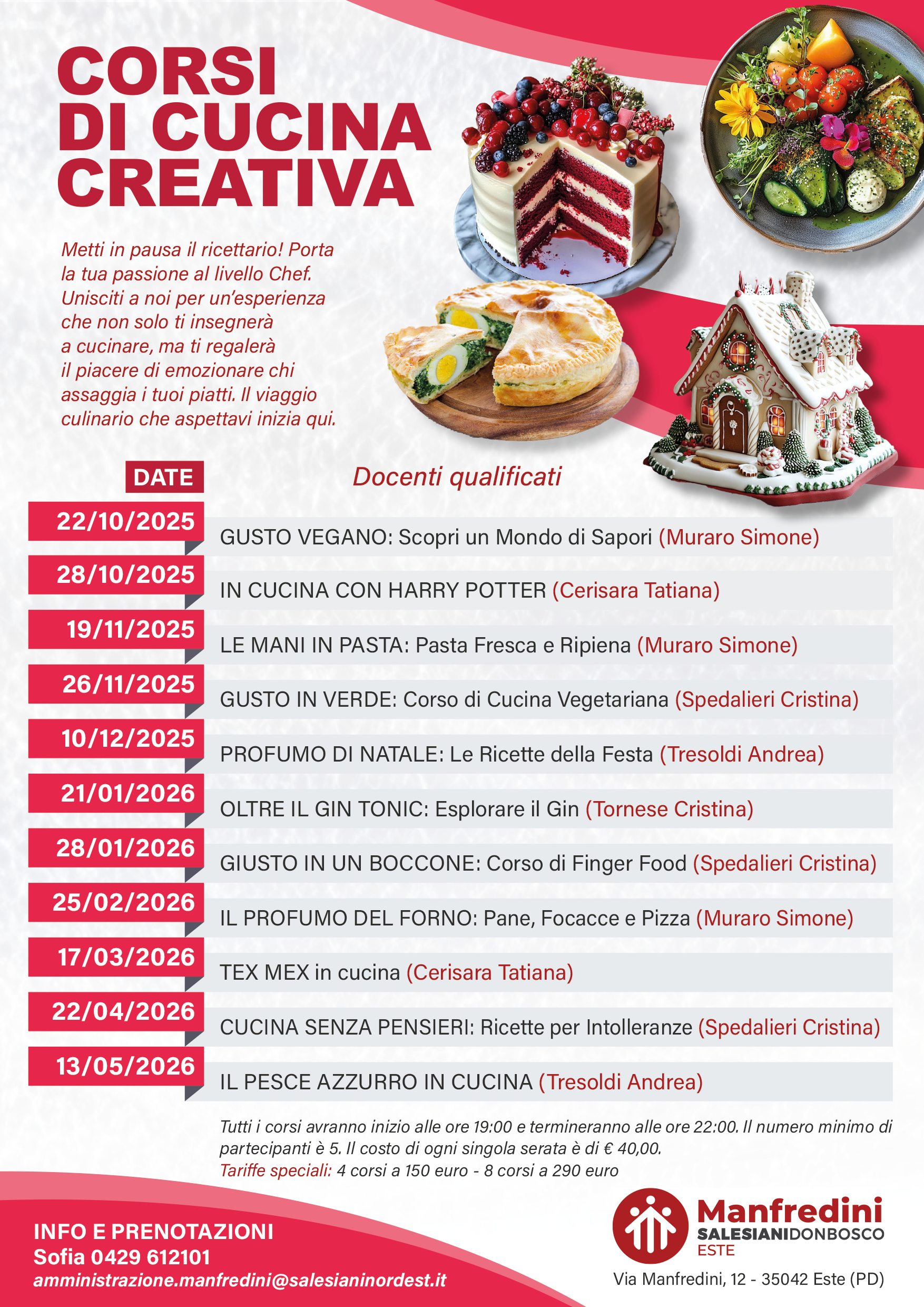 CORSI DI CUCINA SERALI PER ADULTI (edizione 2025_2026)